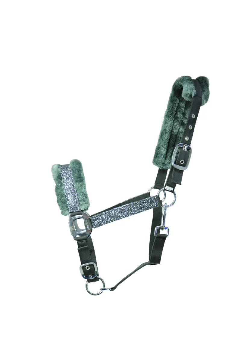 Hy Equestrian Dazzle Head Collar - Gunmetal Grey